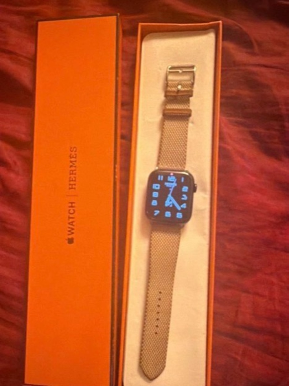 Hermes Black Smartwatch with Light Blue Numerals